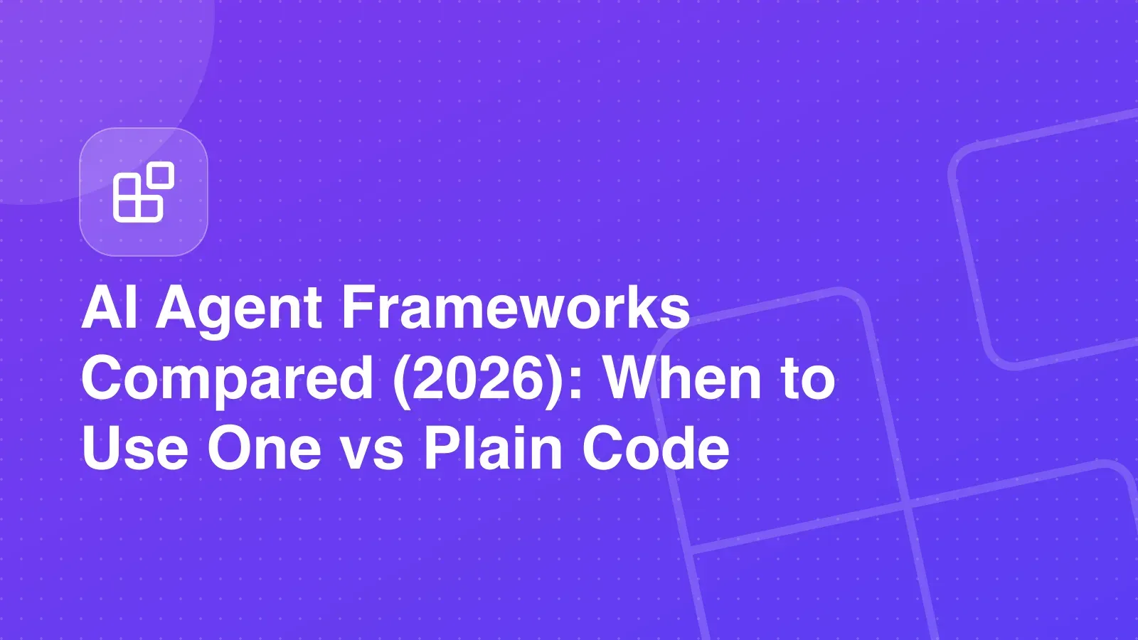 Several agent framework logos arranged around a simple loop of model, tools and memory