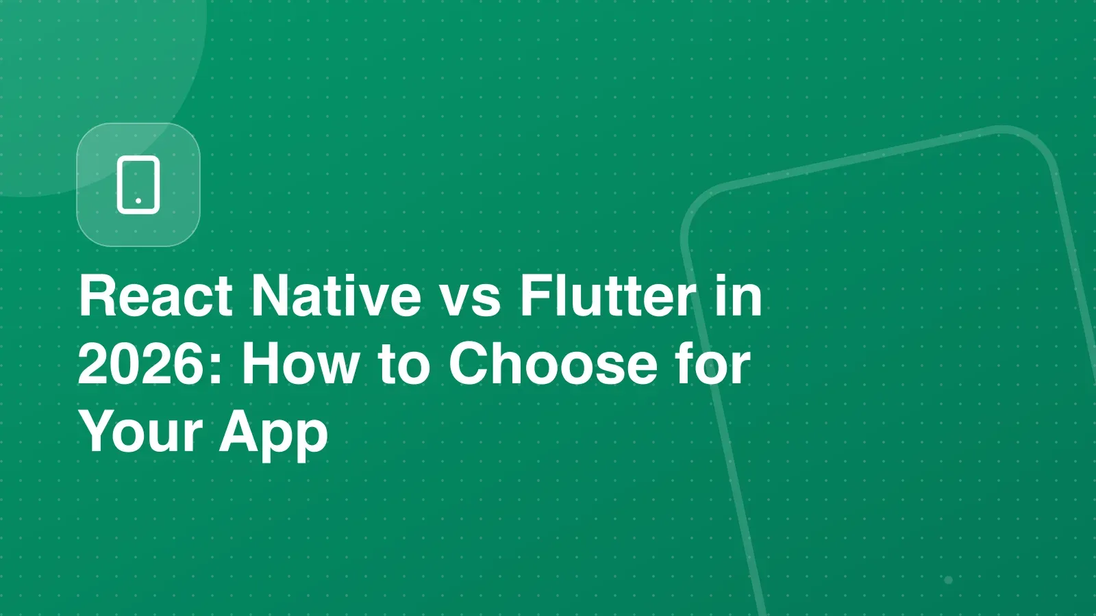 Two smartphones side by side, one showing React Native code and one showing Flutter widgets